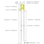 3mm Yellow LED light