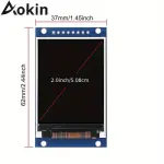 AOKIN 2.0-Inch HD IPS TFT LCD Display Module 240X320 RGB LCD Screen 3.3V ST7789 PI Interface 8-Pin Full Color for Arduino & esp