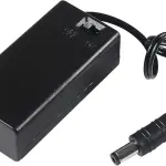 5.5MM male plug case box holder w cover for 9V battery