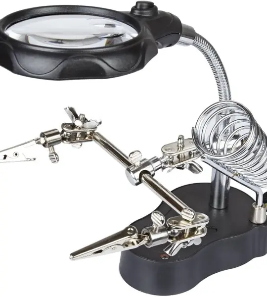 Helping Hands Magnifier Soldering Stand with LED Light
