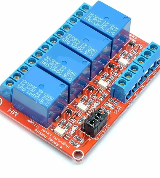 12V 4 Channel High / Low Level Trigger with Optical Isolation Relay Module