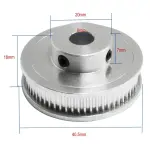 Nema 23 - 8mm Timing Pulley for width 6mm belt 60 teeth