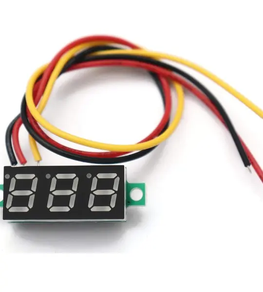Three wire 0.28 inch dc 0v to 100v digital voltmeter