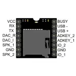 DFPlayer Mini MP3 Player Module MP3 Voice Decode Board Supporting TF Card U-Disk IO/Serial Port/AD MP3-TF-16P for Arduino UNO