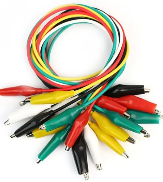 Crocodile Clips with lead wire (for 10 wire)