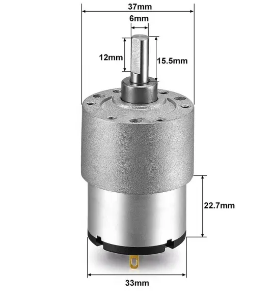 DC 24V 7RPM 37mm Diameter JGB37 520 eccentric Shaft Geared Industrial Grade Highly Reliable and Full Copper Motor