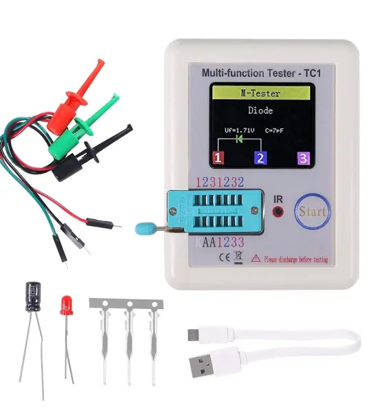 LCR TC1 Colorful Display Multifunctional TFT Backlight Transistor Tester For Diode Triode Capacitor Resistor