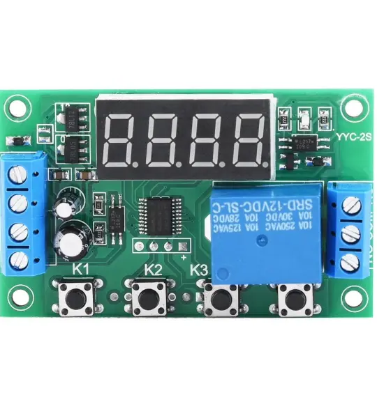 DC 5V 5A YYC-2S Adjustable LED Delay Relay Module Delay Timer Control Switch Board