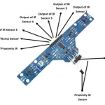 5 Channel Infrared Detection Tracing Photoelectric Sensor