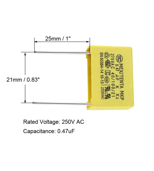 0.47 uf 275v capacitor x rated