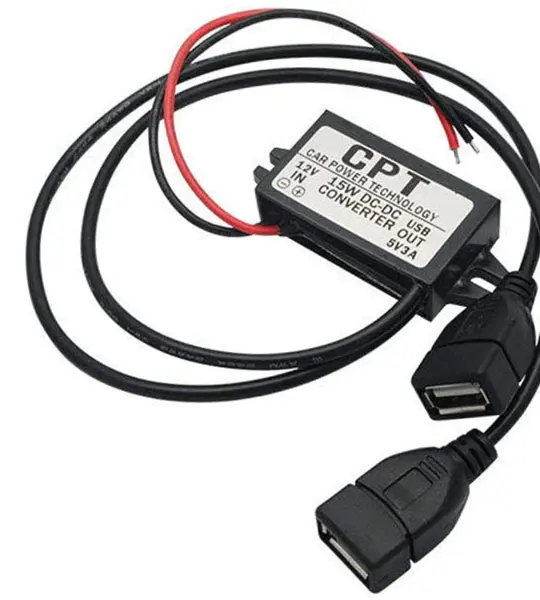 DC to DC stepdown 12V to 5V dual USB car power buck converter 3A 15W