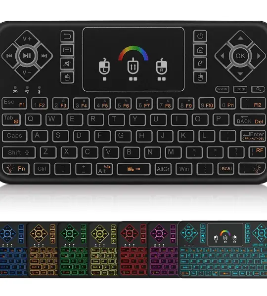 Mini Wireless Keyboard,Q9 Mini Keyboard with Touchpad For Raspberry Pi 4, Android TV