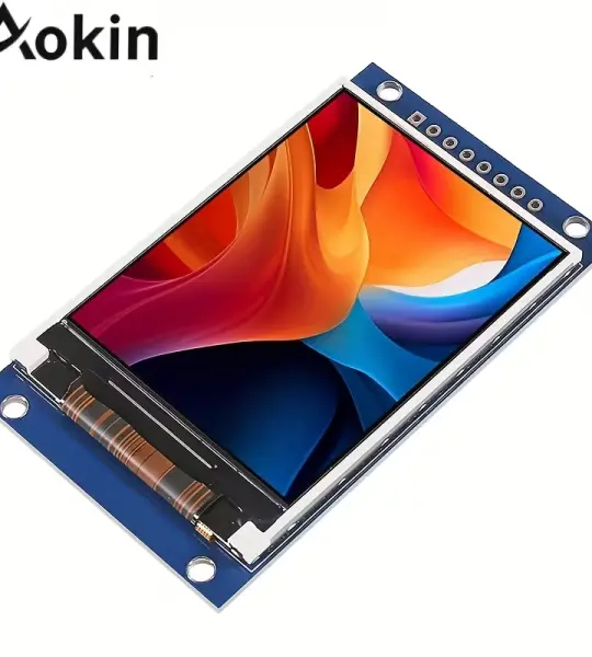AOKIN 2.0-Inch HD IPS TFT LCD Display Module 240X320 RGB LCD Screen 3.3V ST7789 PI Interface 8-Pin Full Color for Arduino & esp