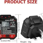AVID POWER Outlet Tester, 48-250V Circuit Tester for GFCI, Receptacle Tester CAT II 300V with LCD Voltage Display