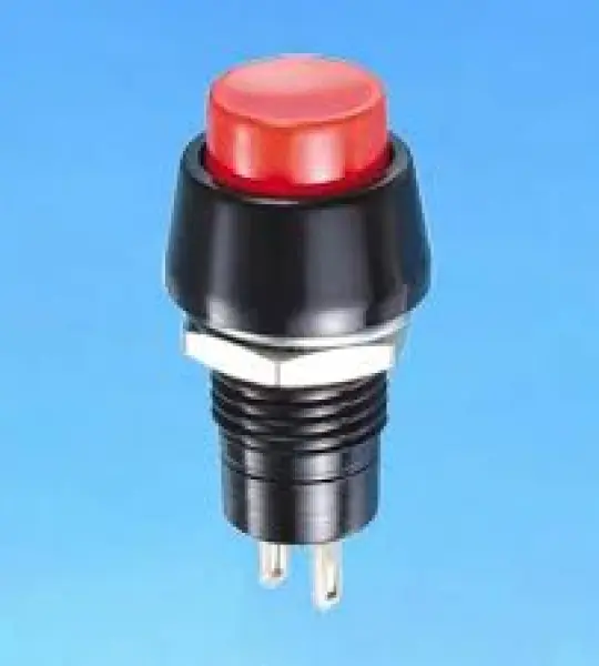 ON-OFF, Latching, Red head - IC191 Plastic Short Button - Red