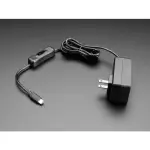 Wall Power Supply with USB C - 5V 3A Output and Switch