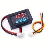 Digital Voltmeter Ammeter DC 100V 10A Panel Amp Volt Voltage Current Meter Tester Detector 0.56 Dual LED Display"