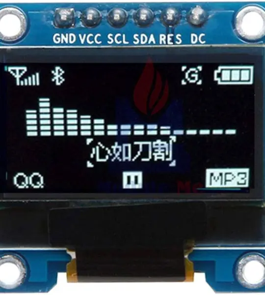 0.96 Inch 6Pin IIC I2C SPI OLED White LCD Display Module 12864 Interface