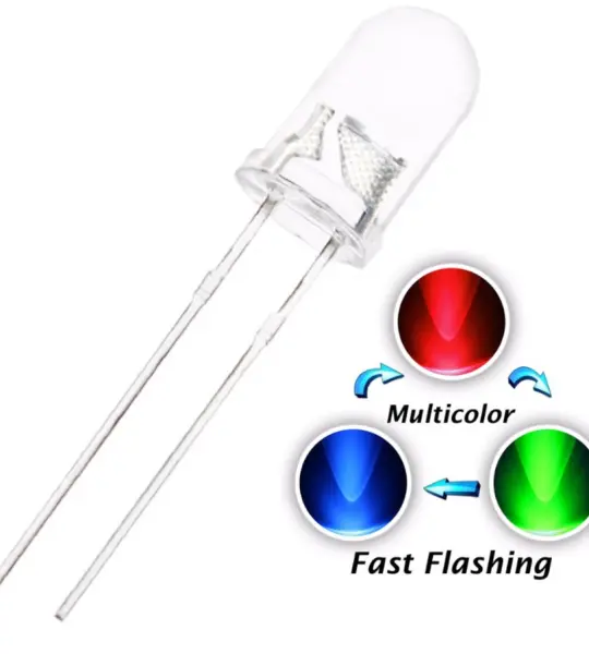 5mm rgb fast flash led