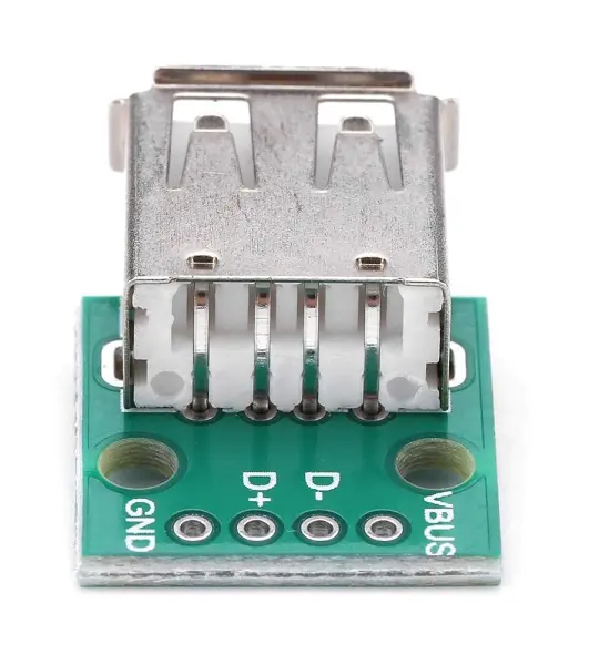 USB Female Head to Dip, 2.54mm Direct 4P Adapter Board, USB to 2.54mm Pin