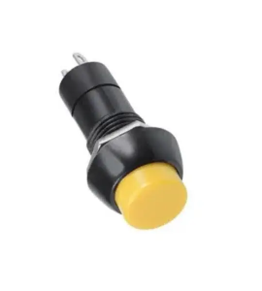 ON-OFF, Latching, Yellow head - IC185 PLASTIC SWITCH - Yellow