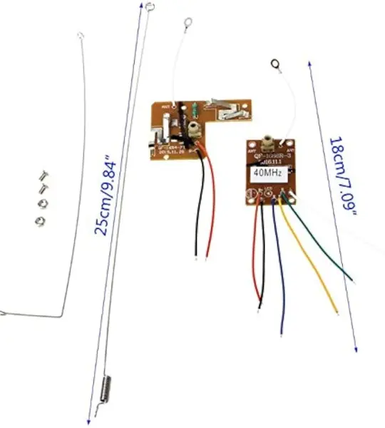40Mhz Simple 4 Channel Radio RC Transmitter Receiver Board Kit for DIY Remote Control