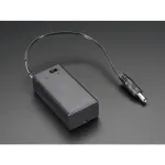 5.5MM male plug case box holder w cover for 9V battery