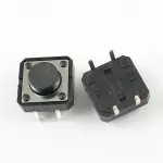 4 Pin Push Button - Black (12x12x1mm)