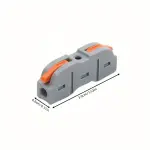 Single Pole Wire Connector 0.08 to 2.5mm Terminal Block with Spring Lock Lever for Cable Connection