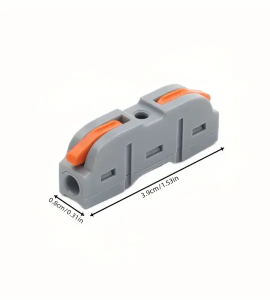 Single Pole Wire Connector 0.08 to 2.5mm Terminal Block with Spring Lock Lever for Cable Connection