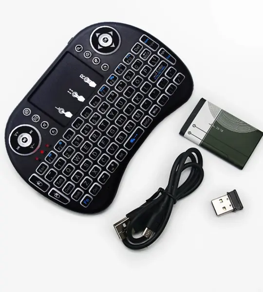 Wireless Mini Keyboard Remote Control Touchpad Mouse with RGB Backlight for Raspberry 2.4GHz