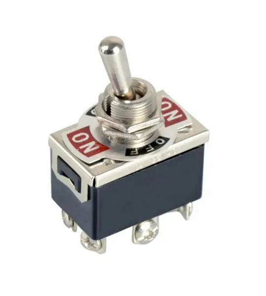Toggle switch, 10A 250VAC, Screw terminal, ON-OFF-ON, 6 Pin - IC158 6 Feet On-Off-On Big Toggle Switch
