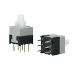 6 Pin Push ON OFF Switch - White (6x6mm)