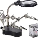 Helping Hands Magnifier Soldering Stand with LED Light