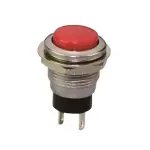 OFF- (ON), Momentary ON, Red head - ds-318 Metal Big Coloured Button - Red