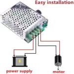1500W DC 12-50V 30A Motor Speed Controller Electric PWM Speed Control Regulator