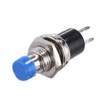 OFF- (ON), Momentary ON, Blue head - IC177 Blue Push Button