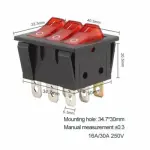 ON-OFF, 9 Pin Light - IC135 3 Stove Switch