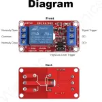 5V 1-Channel High/Low Level Triger Relay Module with Optocoupler(Red)