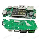 Led Dual Usb 5V 2.4A Type-C/Micro/Lightning Usb Power Bank 18650 Charger Board