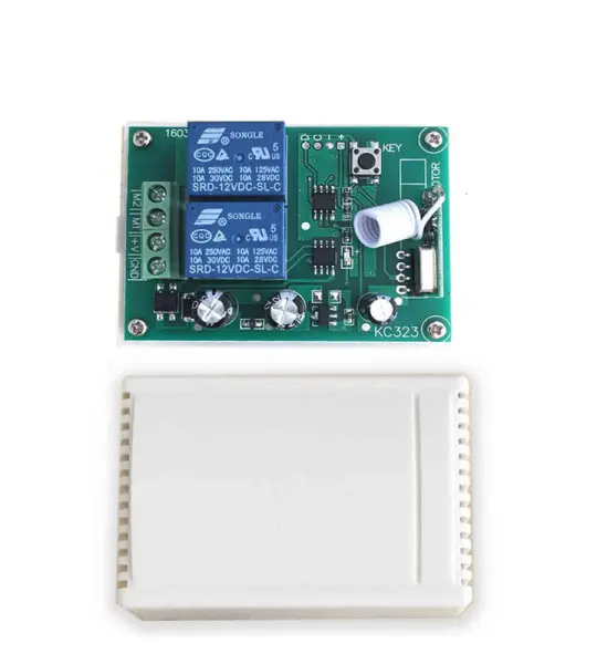 DC12V 2-way wireless remote control switch 433mhz with 2 remote controls
