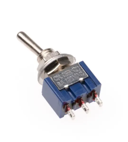 Blue Toggle switch ON-ON, 3P SPDT Solder terminal- IC139 3 FEET TOGGLE SWITCH