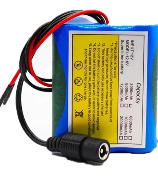12V 6800mah Lithium 6.8Ah Rechargeable 12v Battery Pack with BMS + 12.6V Charger