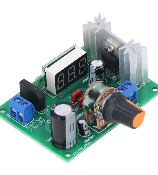 LM317 AC-DC Converters Step Down Power Module Adjustable Linear Regulator with LED Meter