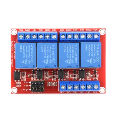 NOYITO 4-Channel Solid State Relay Module – 5V High-Level Trigger, AC 240V 2A, For PLC & Industrial Control