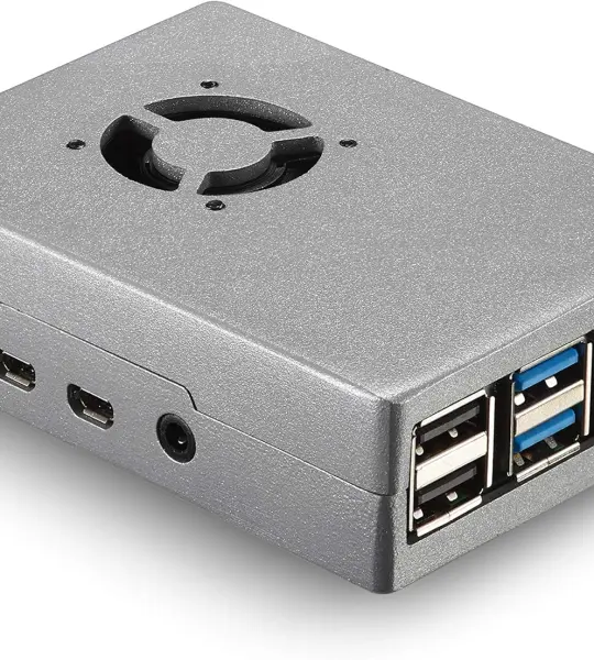 Vilros Raspberry Pi 4 Heavy Duty Aluminum Alloy Pi Cooling Case (Silver)