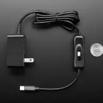 Wall Power Supply with USB C - 5V 3A Output and Switch