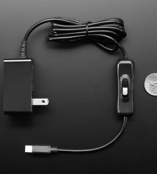 Wall Power Supply with USB C - 5V 3A Output and Switch