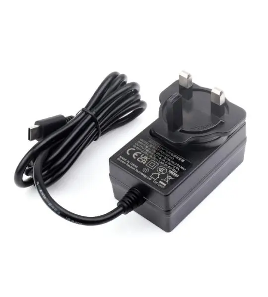 Raspberry Pi 5 27W USB-C Power Supply PD 5V 5A us type plug