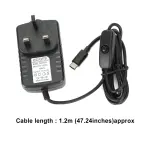 Power Supply 5V 3A Type-C Power Adapter USB-C UK Charger For Raspberry Pi 4